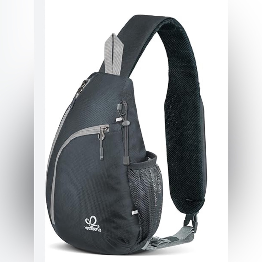 WATERFLY Small Hiking Sling Backpack: Crossbody Sling Bag Chest Bag Daypack